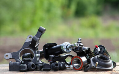 Spare parts of a suspension bracket of a car, a set for repair of transport.