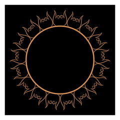 Vintage vector frame with floral elements for design of invitations, frames, menus, labels and websites, graphic elements for design of catalogs and photos, mirrors, brochures of cafes