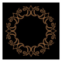 Vintage vector frame with floral elements for design of invitations, frames, menus, labels and websites, graphic elements for design of catalogs and photos, mirrors, brochures of cafes