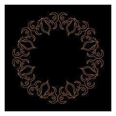 Vintage vector frame with floral elements for design of invitations, frames, menus, labels and websites, graphic elements for design of catalogs and photos, mirrors, brochures of cafes