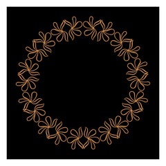 Vintage vector frame with floral elements for design of invitations, frames, menus, labels and websites, graphic elements for design of catalogs and photos, mirrors, brochures of cafes