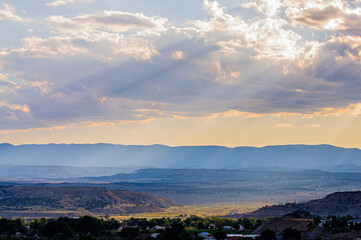 sunset in the mountains