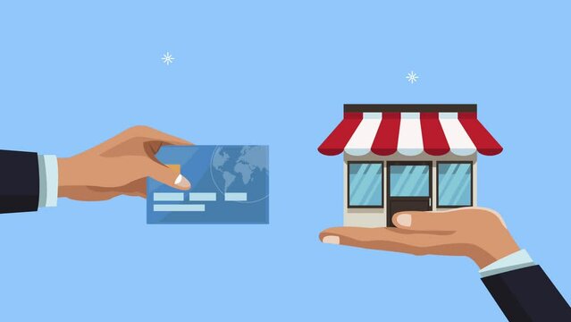 electronic commerce tech business animation