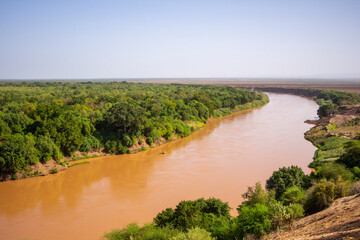 Omo River that gives rise to the Omo Valley in southern Ethiopia