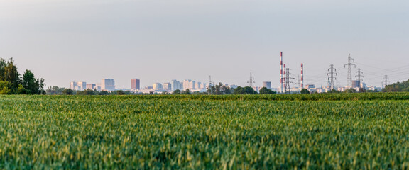 Panorama miasta - Łódź - Polska 