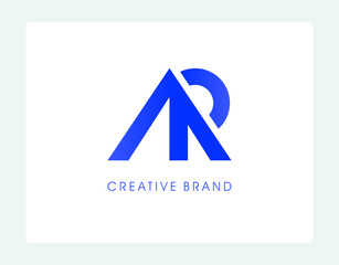 Business brand Logo for alphabet letter a and r
