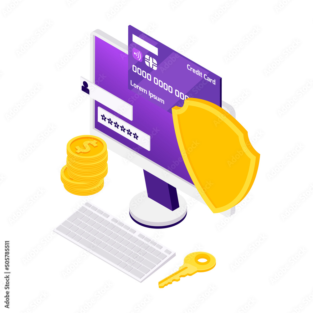 Sticker secure online payment composition