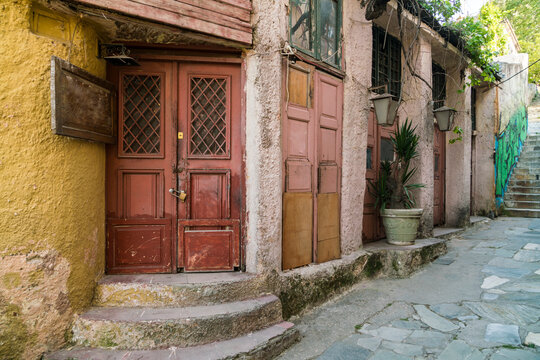 Old Doors With Padlock