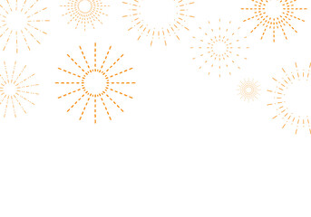 Sunburst background. Vintage sunrise collection.  Vector light rays elements. Firework explosion, stars, emblem, logo, tag. Vector Illustration 