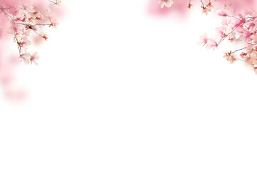 Blooming spring branch overlays, blossom, flowering trees, pastel spring summer, photo overlay, png - obrazy, fototapety, plakaty