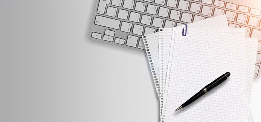 Concept of Individual income tax return. US tax forms on desk.