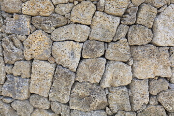 아름다운 패턴의 돌담과 돌벽무늬