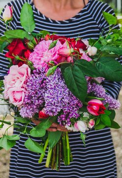 A Big Bunch Of Bright Spring Flowers