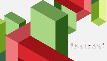 Abstract background. 3d cubes, cubic elements and blocks. Techno or business concept for wallpaper, banner, background, landing page