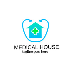 Template logo medical house perfect concept for hospital sign