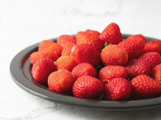 strawberries on a plate