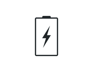 Battery Charging vector icon isolated