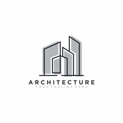 Architecture logo design, Vector construction company brand design template. Architect and Construction vector logo template
