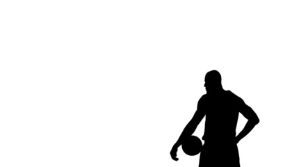 Fototapeta na wymiar The Best Basket Ball Player Silhouette Standing Image Vector