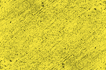 Rustic black grunge texture and stains on yellow background