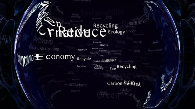 RECYCLING Keywords Animation, Background, Loop, 4k
