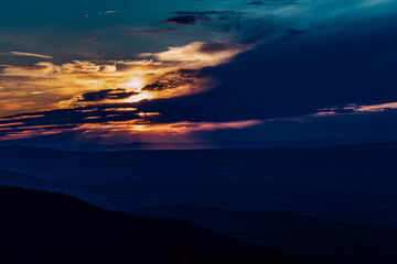 sunset in the Shenandoah Valley