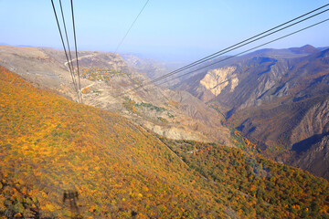 Tatev cableway (Wings of Tatev) in Armenia	