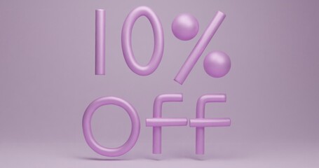 3d rendered discount offer icon background premium image