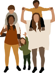 LGBT family of two mothers and three children