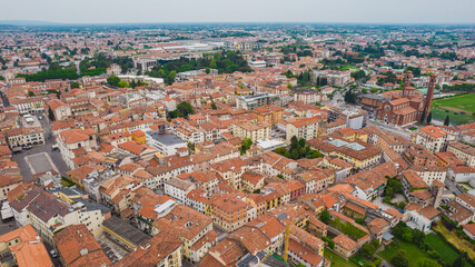 Fototapeta na wymiar Aerial View of Bassano del Grappa, Vicenza, Veneto, Italy, Europe