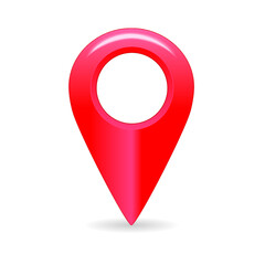 Map pointer symbol isolated on a white background
