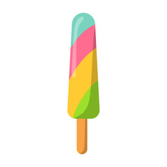 Illustration of ice cream on a stick. vector isolated on a white background.