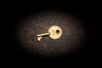 image of key asphalt background 