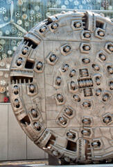 Hard rock gripper, Tunnel Boring Machine (TBM), this TBM called Sissy was used at Gothard tunnel in...