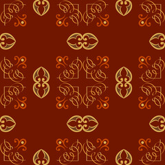  Sample pattern for fabrics, interiors, ceramics and furniture in the Arabian style.