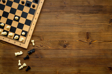 Chess board game as idea of business strategy and teamwork
