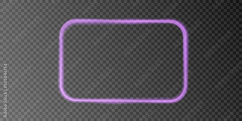 Poster purple light frame png made of light gold abstract lines on a transparent background. festive frame 