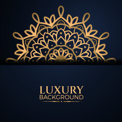 Creative luxury decorative golden color mandala background
