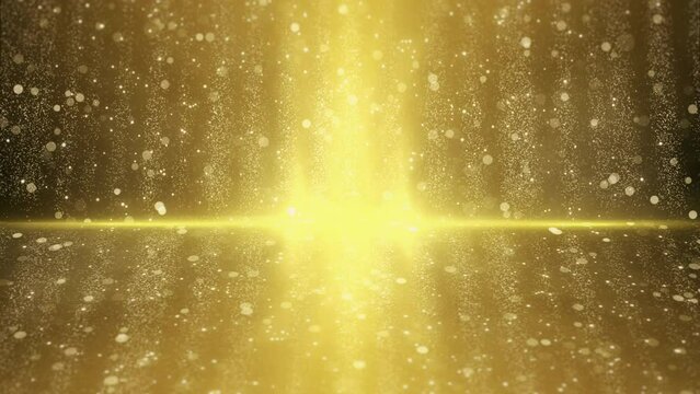 Glod particles sparkling concept motion graphic background size 4k.
