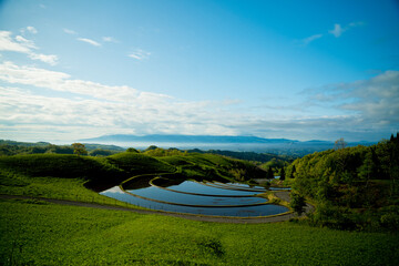 扇棚田　熊本県産山村