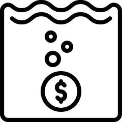 Financially Underwater Icon