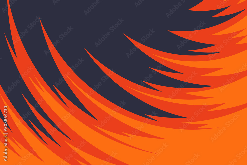 Poster abstract background with gradient curved spikes pattern and with some copy space area