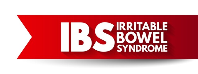 IBS - Irritable Bowel Syndrome is a common disorder that affects the large intestine, acronym text...