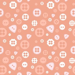 Naklejka na ściany i meble Hobbies seamless buttons pattern for fabrics and textiles and packaging and gifts and kids