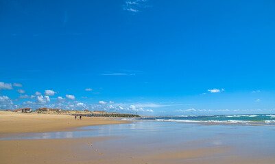 Plage atlantique à Mimizan, Landes, France