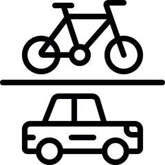 Fototapeta na wymiar Cycling Over Driving Icon