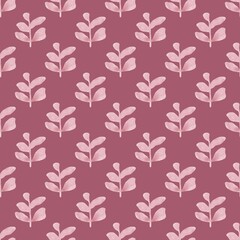 Summer floral seamless coloured leaves pattern for fabrics and packaging and linens and kids and wrapping paper