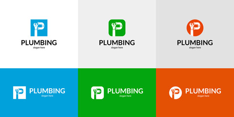 Premium plumbing service logo