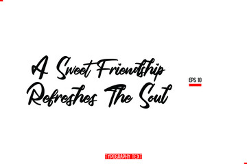 A Sweet Friendship Refreshes The Soul