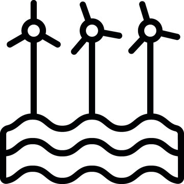 Offshore Wind Turbines Icon
